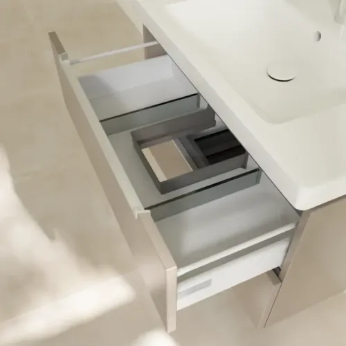 Villeroy & Boch Subway 2.0 Тумба под раковину, 2 выдвижных ящика, 787 x 520 x 449 mm, Truffle Grey A69600VG