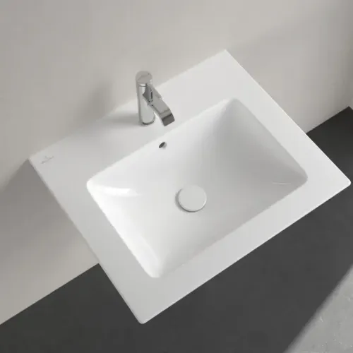 Villeroy & Boch Venticello Pаковина, 600 x 500 x 165 mm, Альпийский белый, с переливом, шлифованный 4124G601