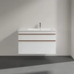 Villeroy & Boch Venticello Тумба под раковину, 2 выдвижных ящика, 953 x 590 x 502 mm, Glossy White / Glossy White A92805DH