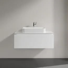 Villeroy & Boch Legato Тумба под раковину, 1 выдвижной ящик, 1000 x 380 x 500 mm, Glossy White / Glossy White B75500DH