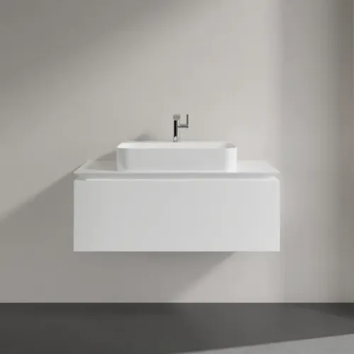 Villeroy & Boch Legato Тумба под раковину, 1 выдвижной ящик, 1000 x 380 x 500 mm, Glossy White / Glossy White B75500DH