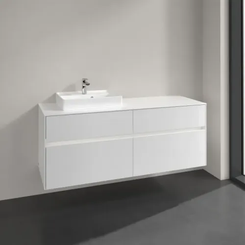 Villeroy & Boch Collaro Тумба под раковину, с подсветкой, 4 выдвижных ящика, 1400 x 548 x 500 mm, Glossy White / Glossy White C074B0DH