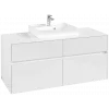 Villeroy & Boch Collaro Тумба под раковину, 4 выдвижных ящика, 1200 x 548 x 500 mm, Glossy White / Glossy White C07000DH