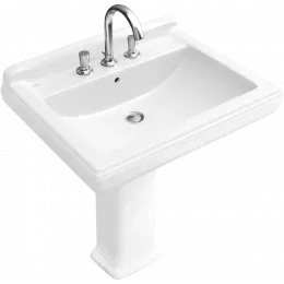 Villeroy & Boch Hommage Pаковина, 750 x 580 x 200 mm, Альпийский белый CeramicPlus, с переливом 710175R1