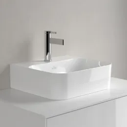 Villeroy & Boch Finion Раковина компактная, 430 x 390 x 140 mm, Альпийский белый CeramicPlus, без перелива, шлифованный 43644LR1