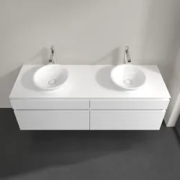 Villeroy & Boch Legato Тумба под раковину, 4 выдвижных ящика, 1600 x 550 x 500 mm, Glossy White / Glossy White B60000DH