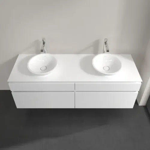 Villeroy & Boch Legato Тумба под раковину, 4 выдвижных ящика, 1600 x 550 x 500 mm, Glossy White / Glossy White B60000DH