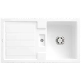 Villeroy & Boch Flavia 50 Мойка, включая Комплект слива с ручным управлением, выкл Керамика, 900 x 510 mm, Альпийский белый CeramicPlus 330501R1