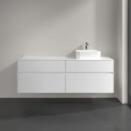 Villeroy & Boch Collaro Тумба под раковину, 4 выдвижных ящика, 1600 x 548 x 500 mm, Glossy White / Glossy White C10600DH