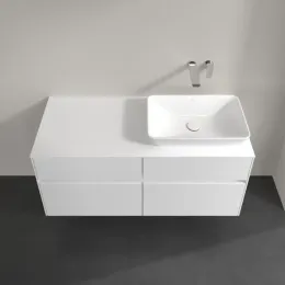 Villeroy & Boch Collaro Тумба под раковину, с подсветкой, 4 выдвижных ящика, 1200 x 548 x 500 mm, Glossy White / Glossy White C114B0DH
