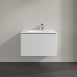 Villeroy & Boch Antao Тумба под раковину, с подсветкой, 2 выдвижных ящика, 788 x 504 x 496 mm, лицевая поверхность без текстурированной отделки, Glossy White Lacquer L04000GF
