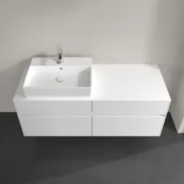 Villeroy & Boch Collaro Тумба под раковину, 4 выдвижных ящика, 1400 x 548 x 500 mm, Glossy White / Glossy White C13200DH