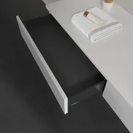 Villeroy & Boch Antao Тумба под раковину, 2 выдвижных ящика, 1600 x 190 x 500 mm, лицевая поверхность без текстурированной отделки, Glossy White Lacquer / Glossy White Lacquer K16010GF