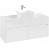 Villeroy & Boch Collaro Тумба под раковину, 4 выдвижных ящика, 1200 x 548 x 500 mm, Glossy White / Glossy White C04100DH