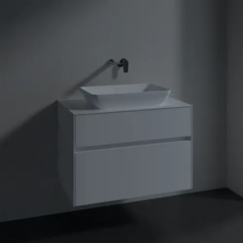 Villeroy & Boch Collaro Тумба под раковину, 2 выдвижных ящика, 800 x 548 x 500 mm, Glossy White / Glossy White C10800DH