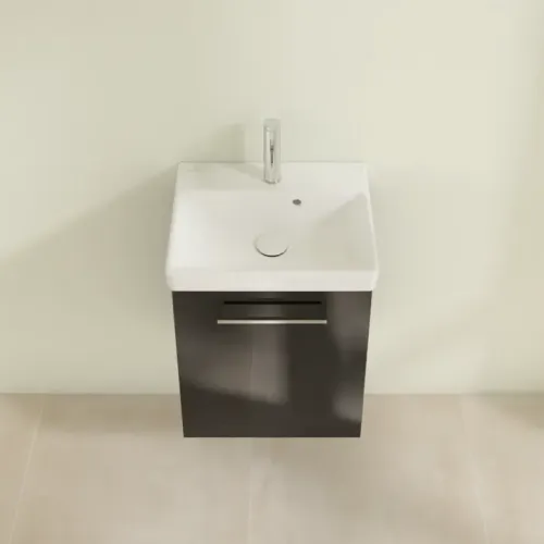 Villeroy & Boch Avento Тумба под раковину, 1 дверь, 430 x 514 x 384 mm, Стекло черное A88700B3