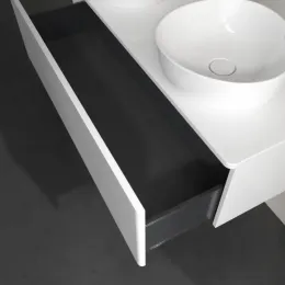 Villeroy & Boch Antao Тумба под раковину, 1 выдвижной ящик, 1200 x 360 x 500 mm, лицевая поверхность без текстурированной отделки, Glossy White Lacquer / Glossy White Lacquer K35010GF