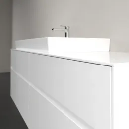 Villeroy & Boch Collaro Тумба под раковину, с подсветкой, 4 выдвижных ящика, 1600 x 548 x 500 mm, Glossy White / Glossy White C029B0DH