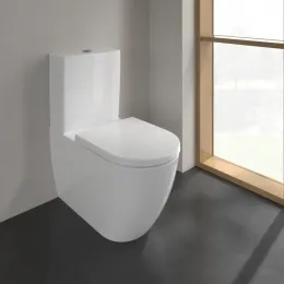 Villeroy & Boch Subway 3.0 ViClean унитаз-компакт с открытым смывным краем, напольный, с TwistFlush, Альпийский белый 4672T001