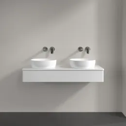 Villeroy & Boch Antao Тумба под раковину, с подсветкой, 1 выдвижной ящик, 1200 x 190 x 500 mm, лицевая поверхность без текстурированной отделки, Glossy White Lacquer / Glossy White Lacquer L13010GF