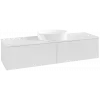 Villeroy & Boch Antao Тумба под раковину, с подсветкой, 2 выдвижных ящика, 1600 x 360 x 500 mm, лицевая поверхность без текстурированной отделки, Glossy White Lacquer / Glossy White Lacquer L36010GF
