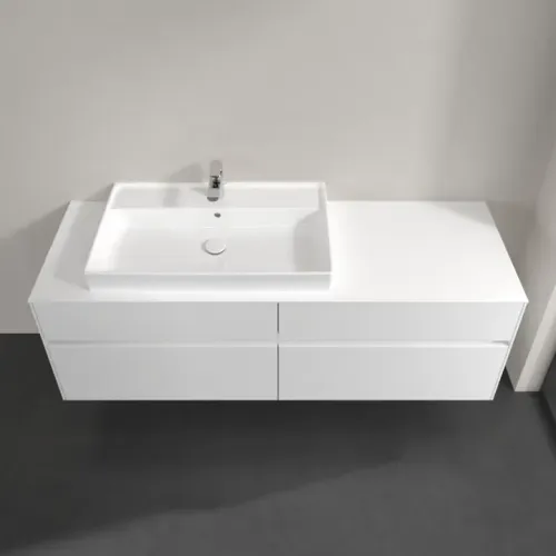 Villeroy & Boch Collaro Тумба под раковину, 4 выдвижных ящика, 1600 x 548 x 500 mm, Glossy White / Glossy White C02600DH