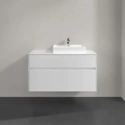 Villeroy & Boch Collaro Тумба под раковину, 2 выдвижных ящика, 1000 x 548 x 500 mm, Glossy White / Glossy White C01500DH