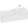Villeroy & Boch Collaro Тумба под раковину, 4 выдвижных ящика, 1600 x 548 x 500 mm, Glossy White / Glossy White C13600DH