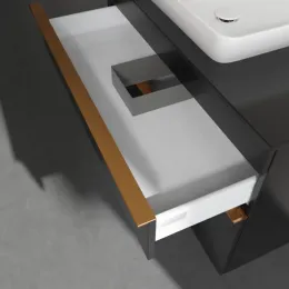 Villeroy & Boch Venticello Тумба под раковину, 2 выдвижных ящика, 957 x 606 x 502 mm, Black Matt Lacquer / Black Matt Lacquer A94105PD