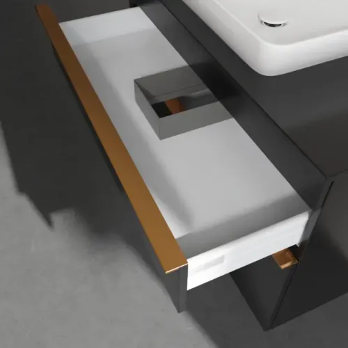 Villeroy & Boch Venticello Тумба под раковину, 2 выдвижных ящика, 957 x 606 x 502 mm, Black Matt Lacquer / Black Matt Lacquer A94105PD