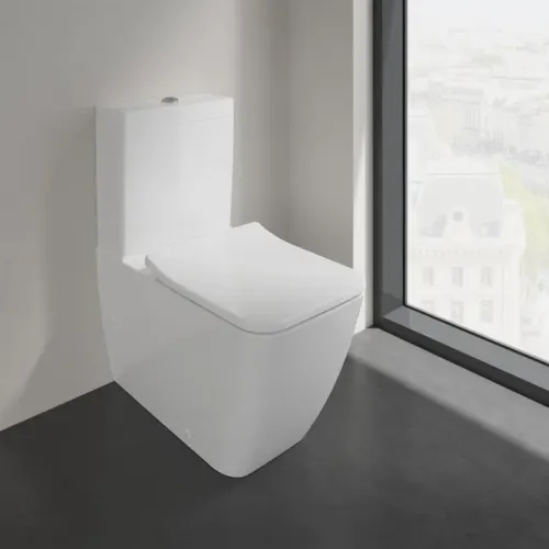 Villeroy & Boch Venticello Сиденье с крышкой для унитаза SlimSeat (Wrapover), с функцией автоматического опускания (SoftClosing), со снимаемым сиденьем (QuickRelease), Альпийский белый 9M79S101