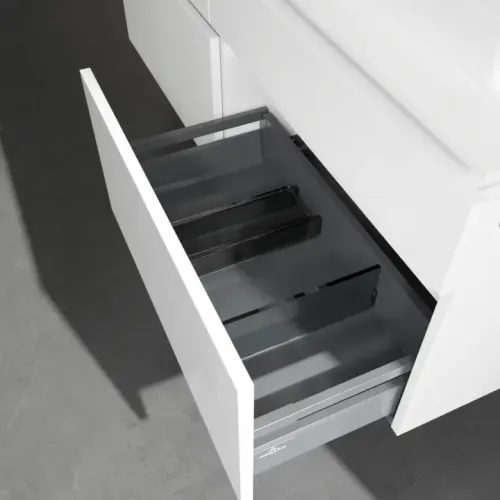 Villeroy & Boch Legato Тумба под раковину, 4 выдвижных ящика, 1400 x 550 x 500 mm, Glossy White / Glossy White B61600DH