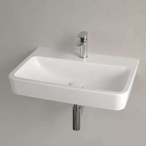 Villeroy & Boch O.novo Pаковина, 650 x 460 x 175 mm, Альпийский белый, без перелива, задняя сторона и нижняя сторона шлифованные 4A41KL01