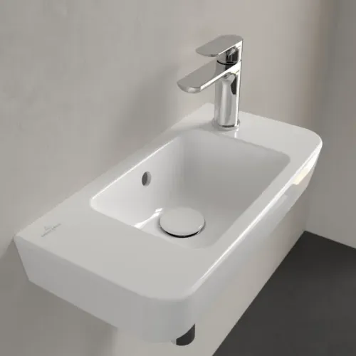 Villeroy & Boch O.novo Раковина компактная, 500 x 250 x 145 mm, Альпийский белый, с переливом 4342R501