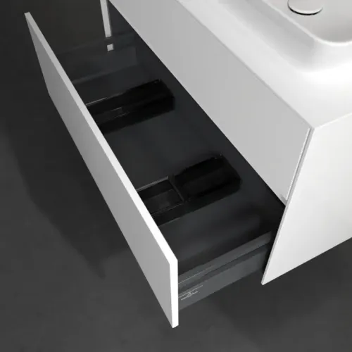 Villeroy & Boch Collaro Тумба под раковину, с подсветкой, 2 выдвижных ящика, 1000 x 548 x 500 mm, Glossy White / Glossy White C111B0DH