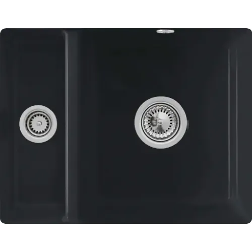 Villeroy & Boch Subway 60 XU Мойка под столешницу, включая Комплект слива с эксцентриком, выкл Керамика, 545 x 440 mm, Ebony CeramicPlus 675802S5