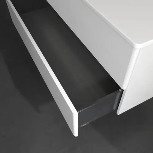 Villeroy & Boch Antao Тумба под раковину, с подсветкой, 2 выдвижных ящика, 1188 x 504 x 493 mm, лицевая поверхность без текстурированной отделки, Glossy White Lacquer L06000GF