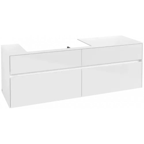 Villeroy & Boch Collaro Тумба под раковину, 4 выдвижных ящика, 1600 x 548 x 500 mm, Glossy White / Glossy White C02600DH