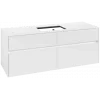 Villeroy & Boch Collaro Тумба под раковину, с подсветкой, 4 выдвижных ящика, 1400 x 548 x 500 mm, Glossy White / Glossy White C116B0DH