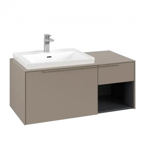 Villeroy & Boch Subway 3.0 Тумба под раковину, 2 выдвижных ящика, 1001 x 423 x 516 mm, Taupe / Taupe C57202VM