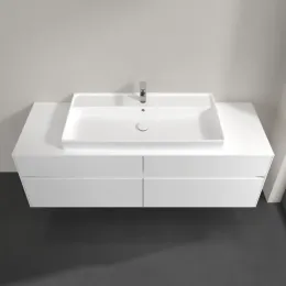 Villeroy & Boch Collaro Тумба под раковину, с подсветкой, 4 выдвижных ящика, 1600 x 548 x 500 mm, Glossy White / Glossy White C031B0DH