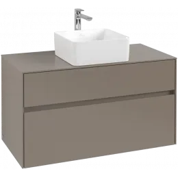 Villeroy & Boch Collaro Тумба под раковину, 2 выдвижных ящика, 1000 x 548 x 500 mm, Truffle Grey / Truffle Grey C03800VG
