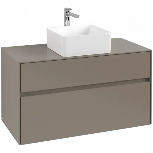 Villeroy & Boch Collaro Тумба под раковину, 2 выдвижных ящика, 1000 x 548 x 500 mm, Truffle Grey / Truffle Grey C03800VG