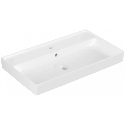 Villeroy & Boch Collaro Pаковина для установки на тумбу, 800 x 465 x 160 mm, Альпийский белый CeramicPlus, с переливом 4A3380R1