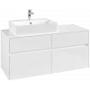 Villeroy & Boch Collaro Тумба под раковину, с подсветкой, 4 выдвижных ящика, 1200 x 548 x 500 mm, Glossy White / Glossy White C129B0DH