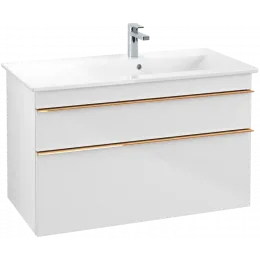 Villeroy & Boch Venticello Тумба под раковину, 2 выдвижных ящика, 953 x 590 x 502 mm, Glossy White / Glossy White A92805DH