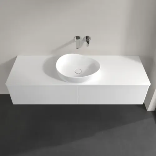 Villeroy & Boch Antao Тумба под раковину, 2 выдвижных ящика, 1600 x 360 x 500 mm, лицевая поверхность без текстурированной отделки, Glossy White Lacquer / Glossy White Lacquer K36010GF