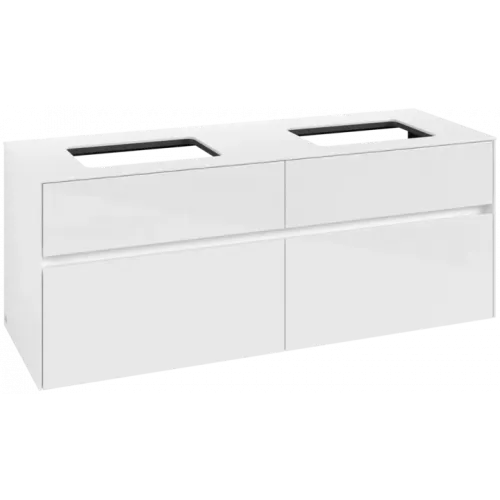 Villeroy & Boch Collaro Тумба под раковину, 4 выдвижных ящика, 1400 x 548 x 500 mm, Glossy White / Glossy White C11900DH
