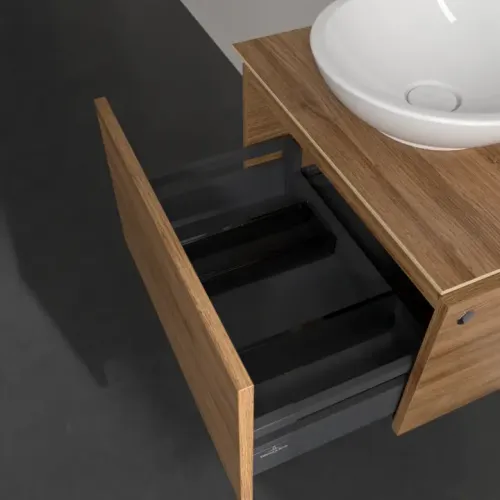 Villeroy & Boch Legato Тумба под раковину, 1 выдвижной ящик, 600 x 380 x 500 mm, Oak Kansas / Oak Kansas B56700RH