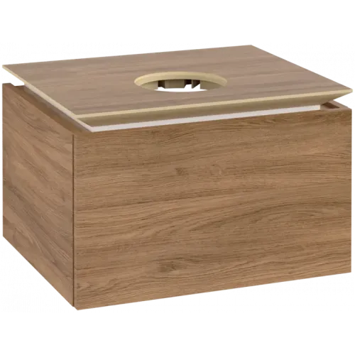 Villeroy & Boch Legato Тумба под раковину, 1 выдвижной ящик, 600 x 380 x 500 mm, Oak Kansas / Oak Kansas B56700RH